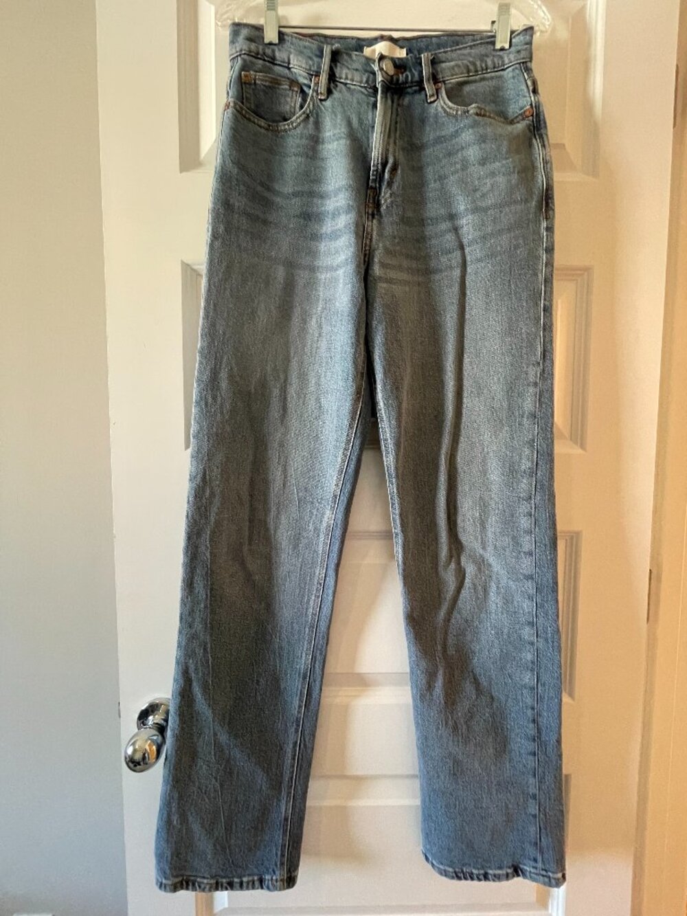 Habitual Reese High-Rise Straight Leg Jeans Poplar Wash 6 28